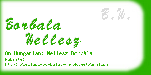 borbala wellesz business card