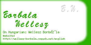 borbala wellesz business card